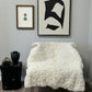 XL White Medium Wool Gotland Sheepskin - RARE