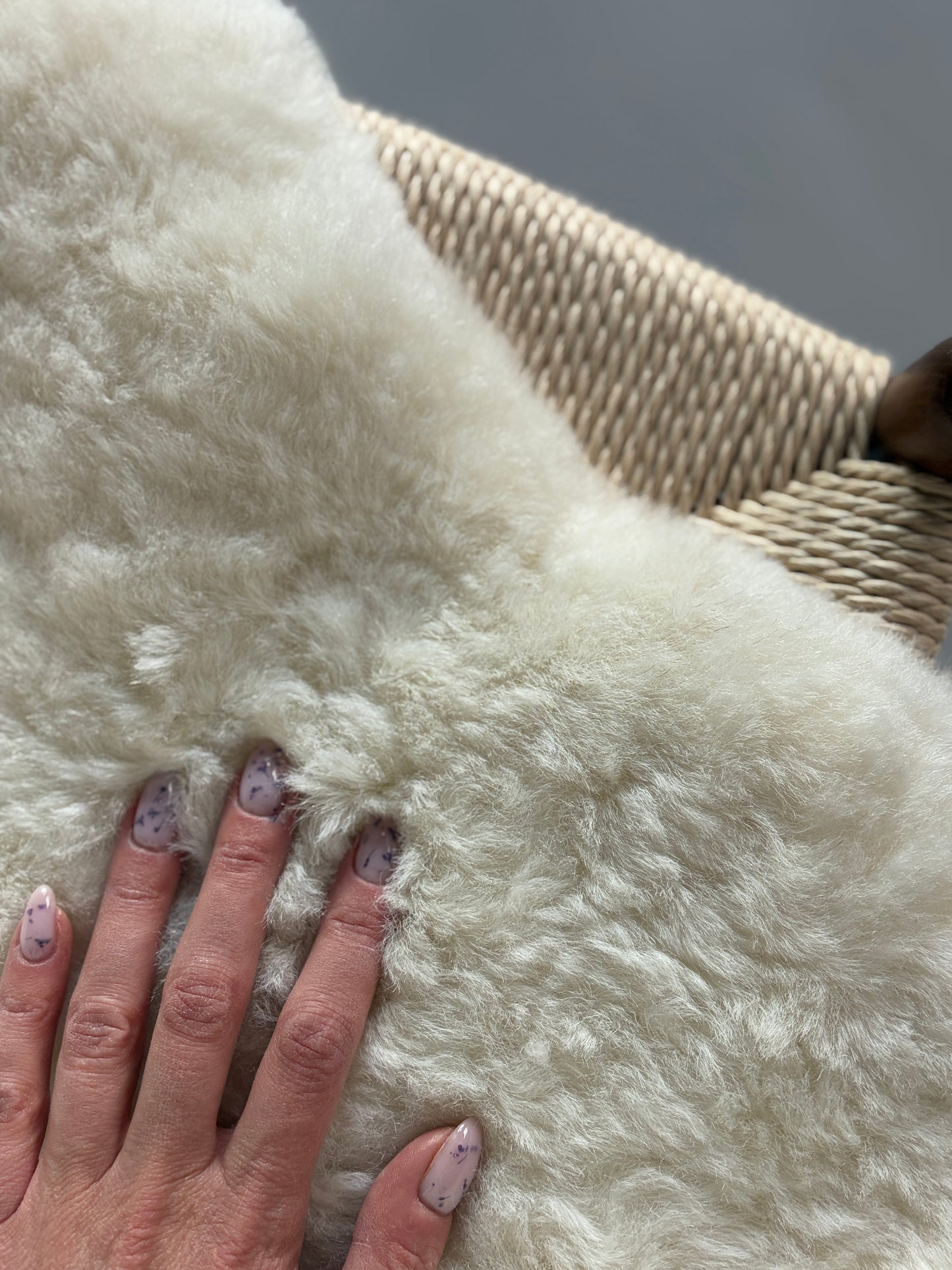 Ultrashorn White Icelandic Sheepskin