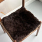 ONE OF A KIND Icelandic Shorn Chocolate Brown Sheepskin Chair Pad