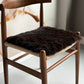 ONE OF A KIND Icelandic Shorn Chocolate Brown Sheepskin Chair Pad