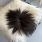 ONE OF A KIND Matching Pair of Black Spotted Icelandic Sheepskin chair pads