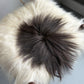 ONE OF A KIND Matching Pair of Black Spotted Icelandic Sheepskin chair pads