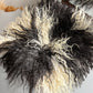 ONE OF A KIND Matching Pair of Black/White Curly Icelandic Sheepskin chair pads