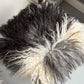 ONE OF A KIND Matching Pair of Black/White Curly Icelandic Sheepskin chair pads