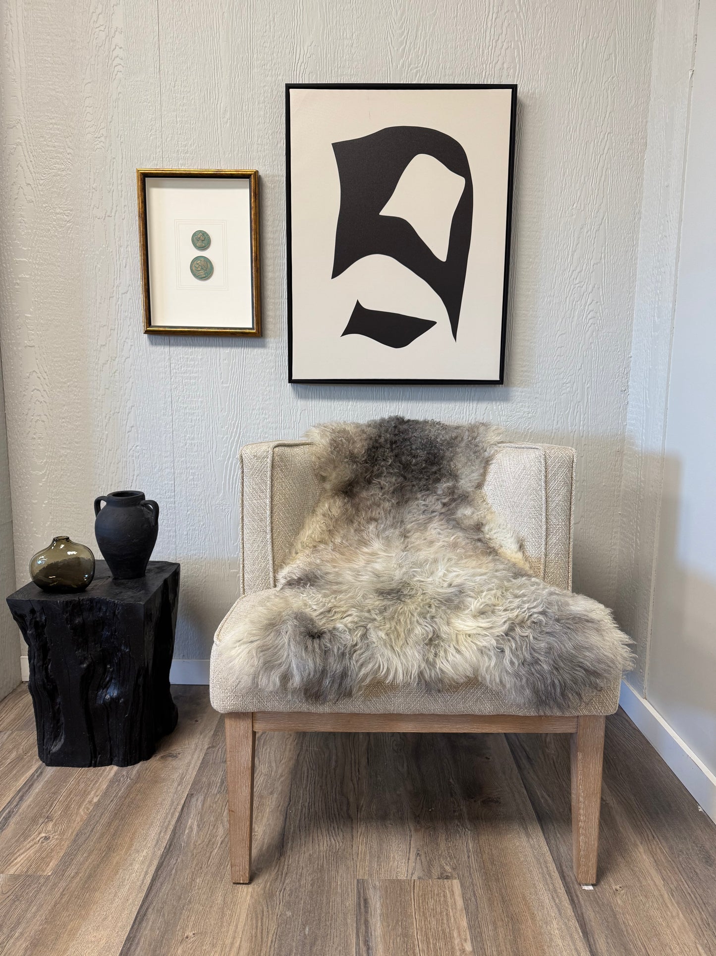 ONE OF A KIND Short Wool Icelandic Multicolored Sheepskin