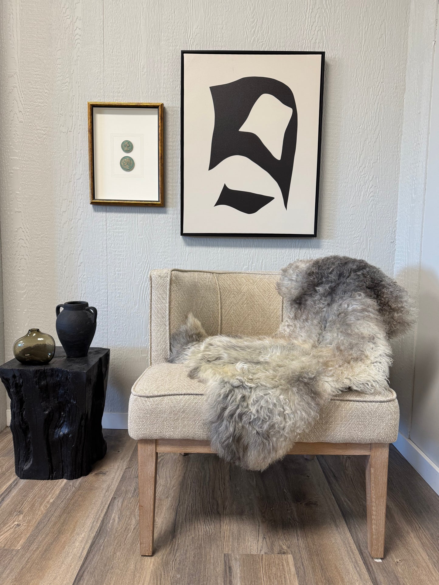 ONE OF A KIND Short Wool Icelandic Multicolored Sheepskin