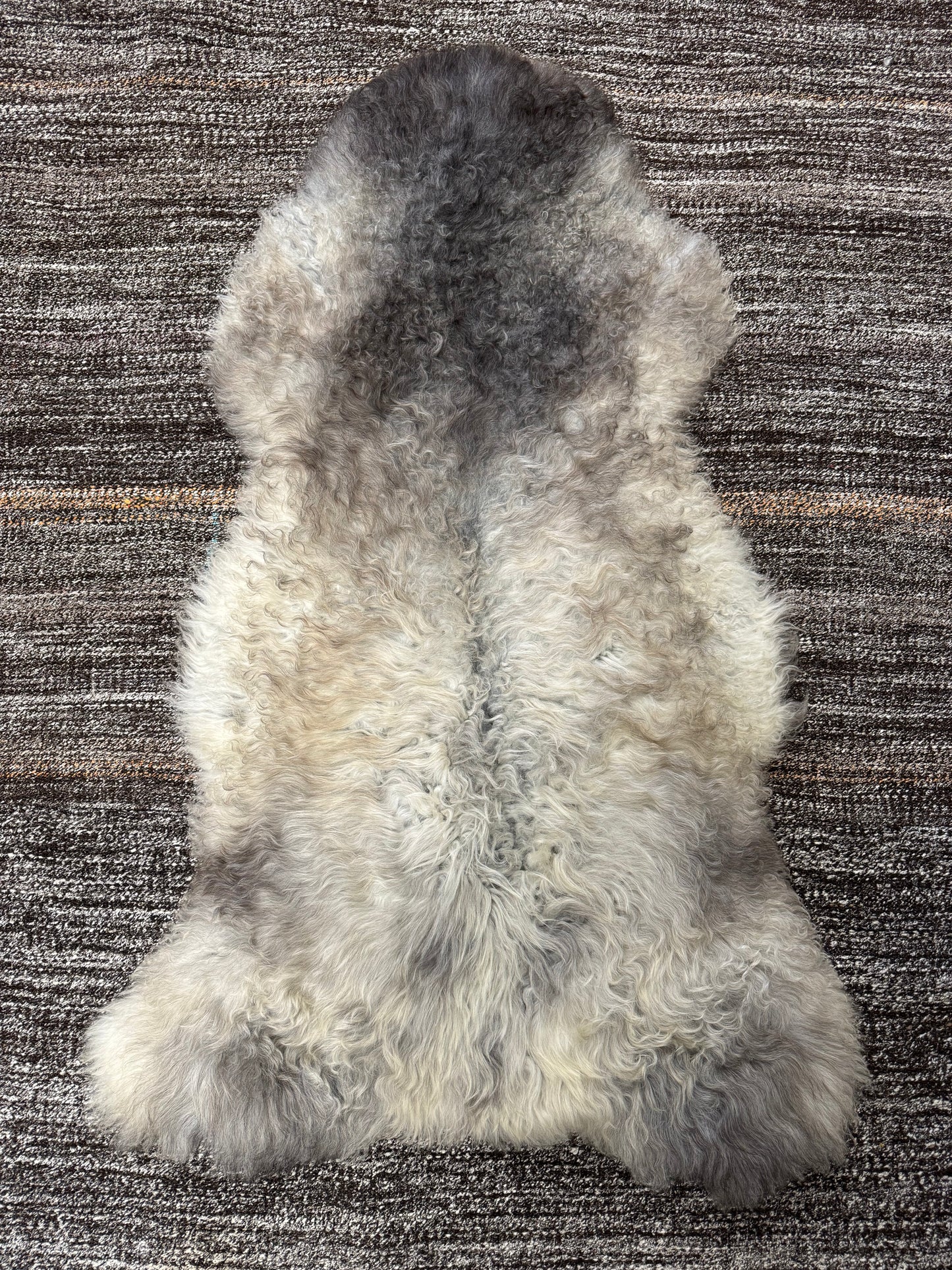 ONE OF A KIND Short Wool Icelandic Multicolored Sheepskin