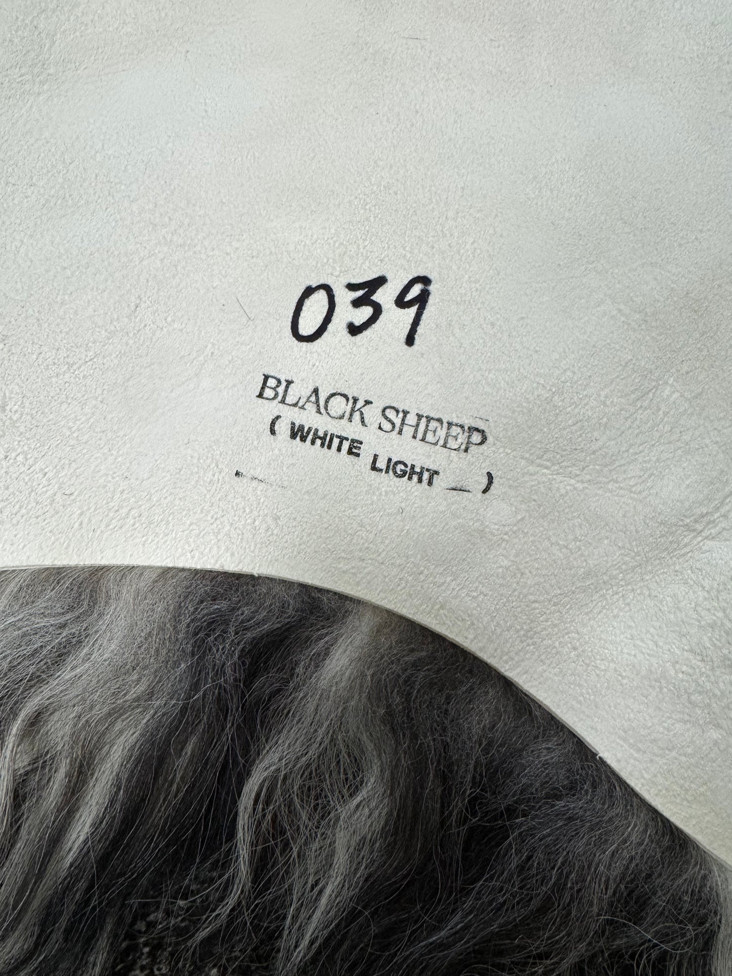 ONE OF A KIND XL Long Wool Icelandic Sheepskin in Black/White/Grey