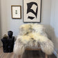 ONE OF A KIND Long Wool Icelandic Sheepskin in Light Natural Grey, Spotted