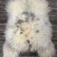 ONE OF A KIND Long Wool Icelandic Sheepskin in Light Natural Grey, Spotted