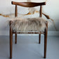 Coussin de chaise en peau de mouton islandais en lin