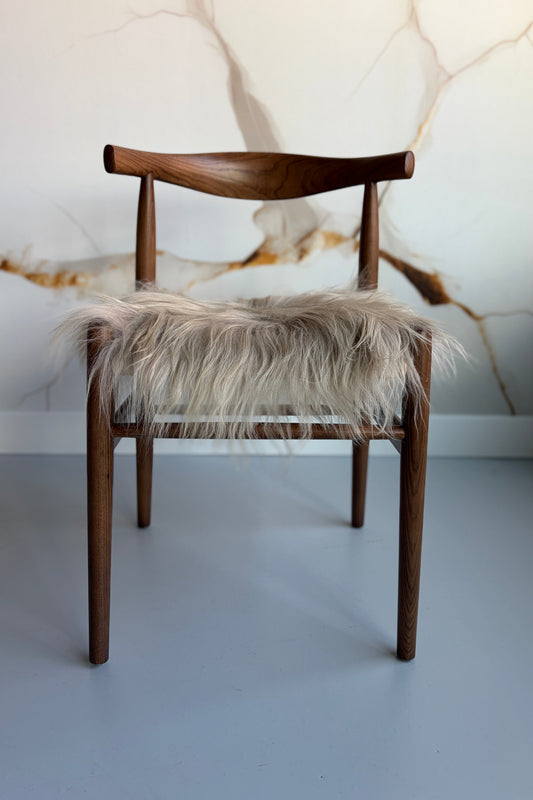 Coussin de chaise en peau de mouton islandais en lin