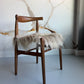 Coussin de chaise en peau de mouton islandais en lin