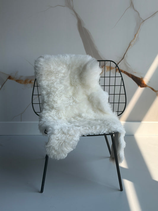 B Grade Shorn White Icelandic Sheepskin