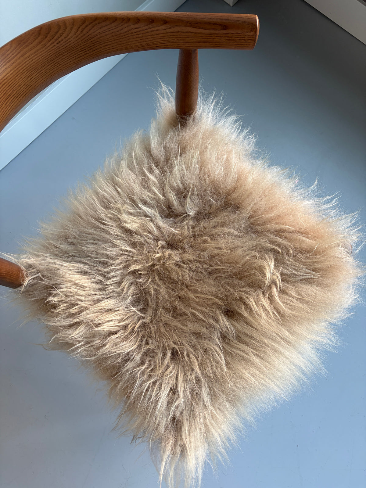 ONE OF A KIND Icelandic Oatmeal Sheepskin Chair Pad