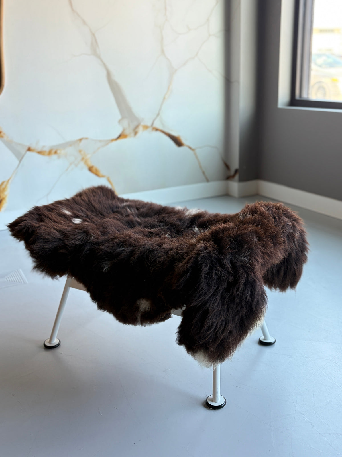 Unique Brown/White Speckled Welsh Sheepskin