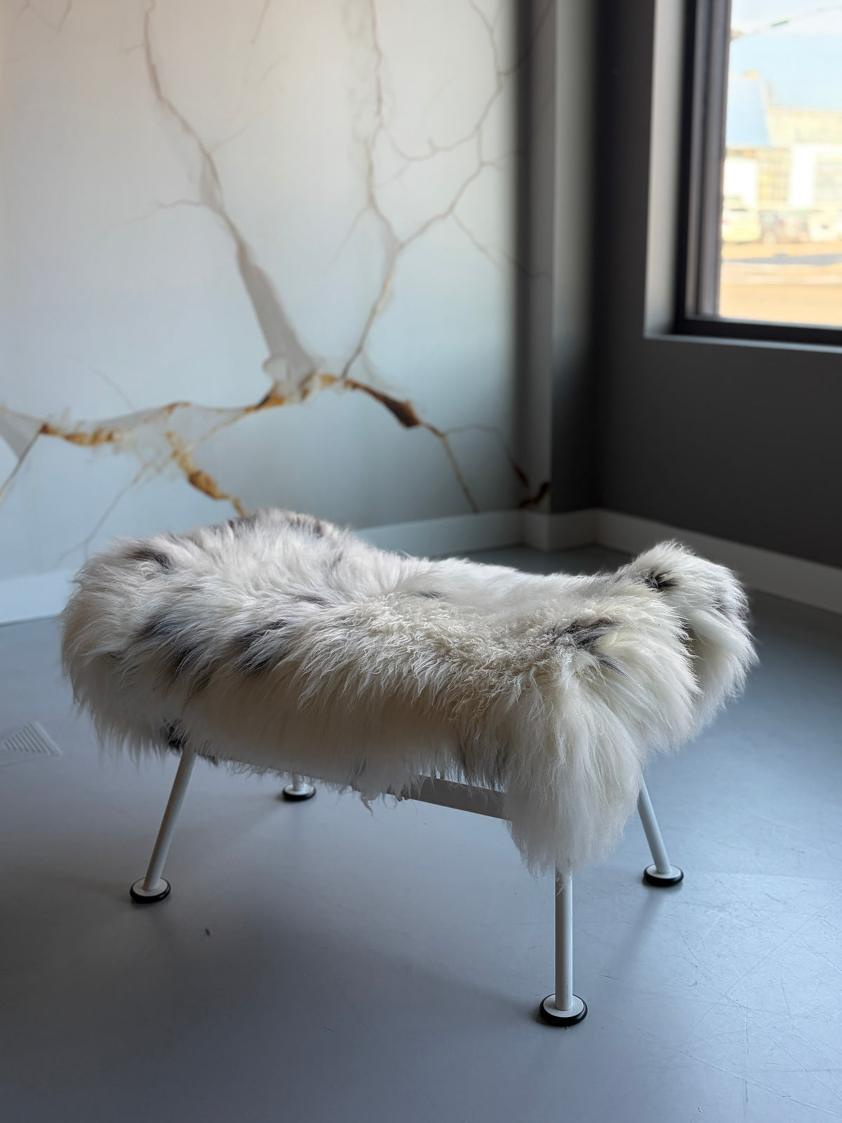 Unique White/Black Speckled Welsh Sheepskin