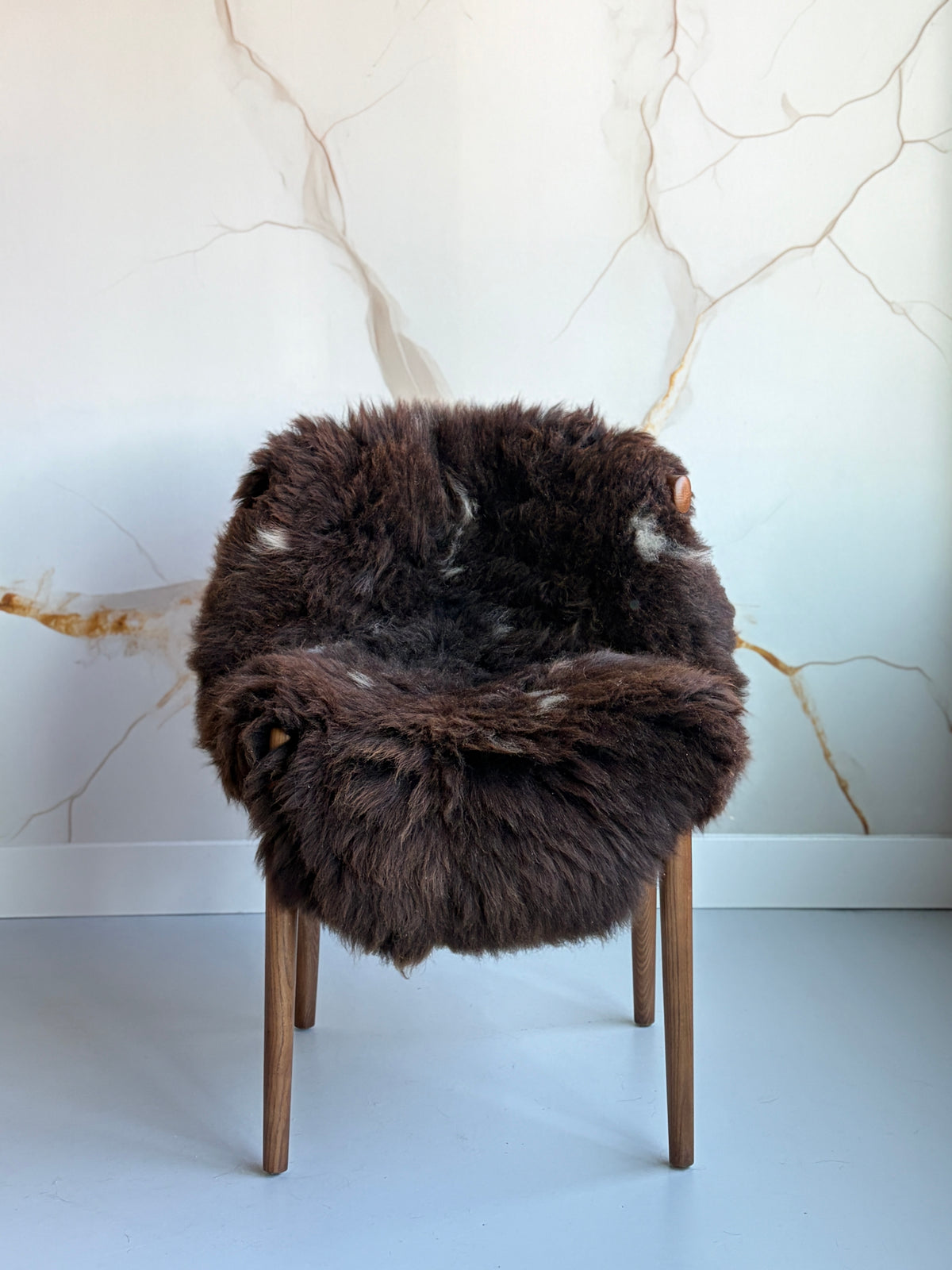 Unique Brown/White Speckled Welsh Sheepskin