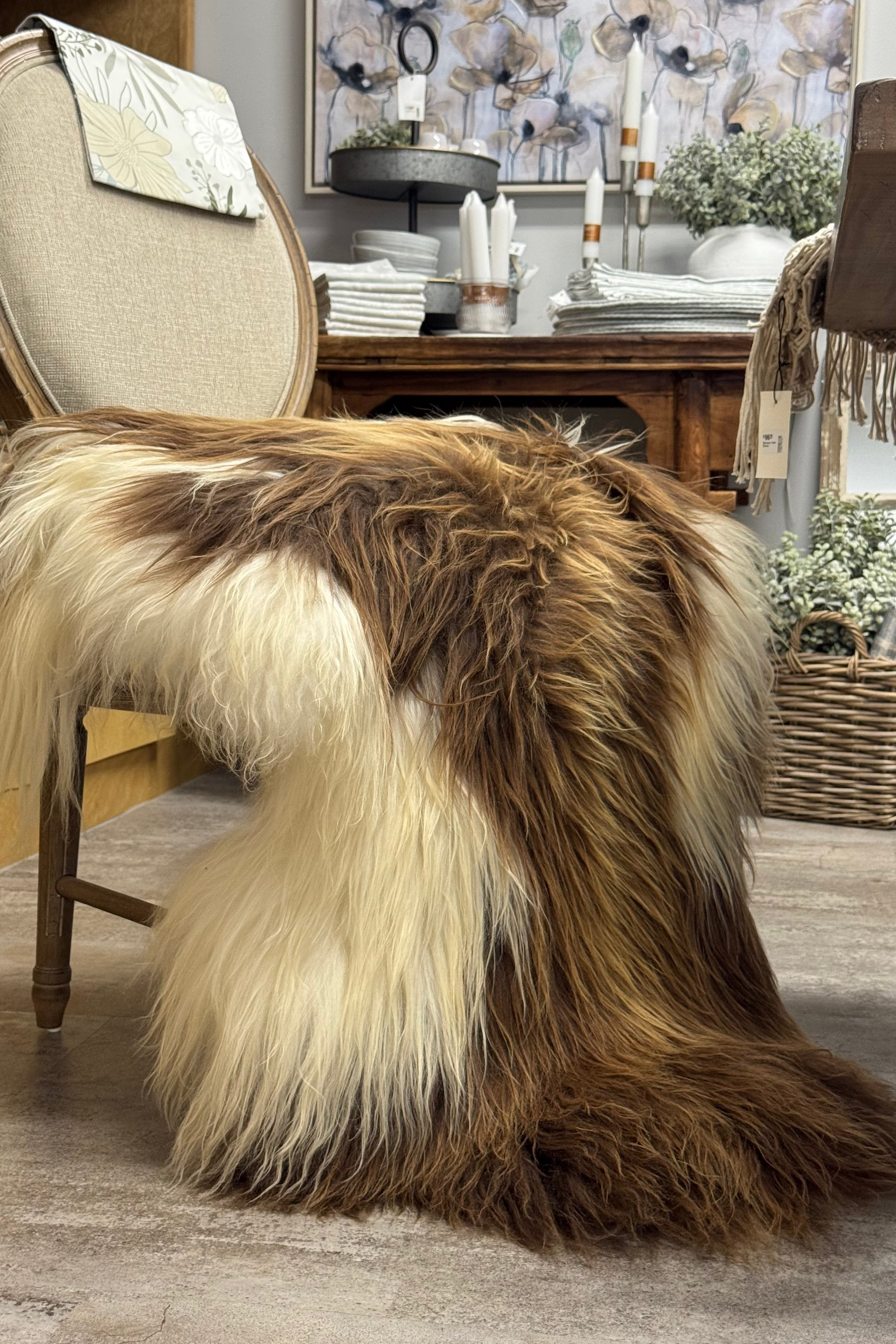 Natural Brown Spotted Icelandic Sheepskin | Random