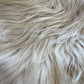 ONE OF THE KIND Icelandic Cream Sheepskin, Large - Black Sheep (White Light)