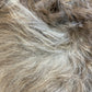 ONE OF THE KIND Icelandic Brown Grey Sheepskin - Black Sheep (White Light)