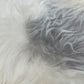 ONE OF THE KIND Icelandic White with Large Grey Spot Sheepskin