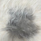 ONE OF THE KIND Icelandic White with Large Grey Spot Sheepskin