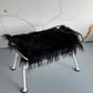 Set of 4 - SPECIAL SIZE Black Icelandic Sheepskin chair pad