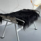 Set of 4 - SPECIAL SIZE Black Icelandic Sheepskin chair pad