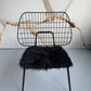B Grade Black Shorn Wool Icelandic Sheepskin Chair Pad