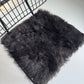 B Grade Black Shorn Wool Icelandic Sheepskin Chair Pad