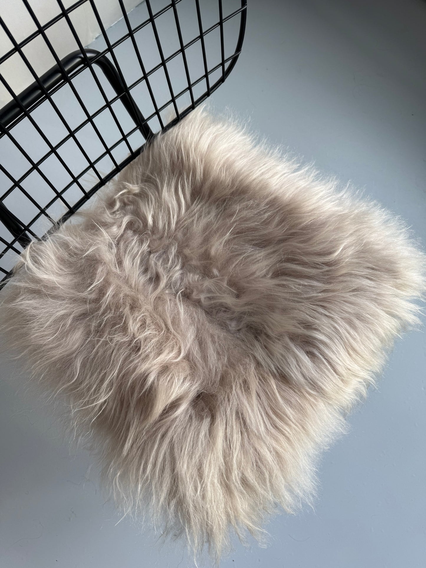 B Grade Nude Long Wool Icelandic Sheepskin Chair Pad