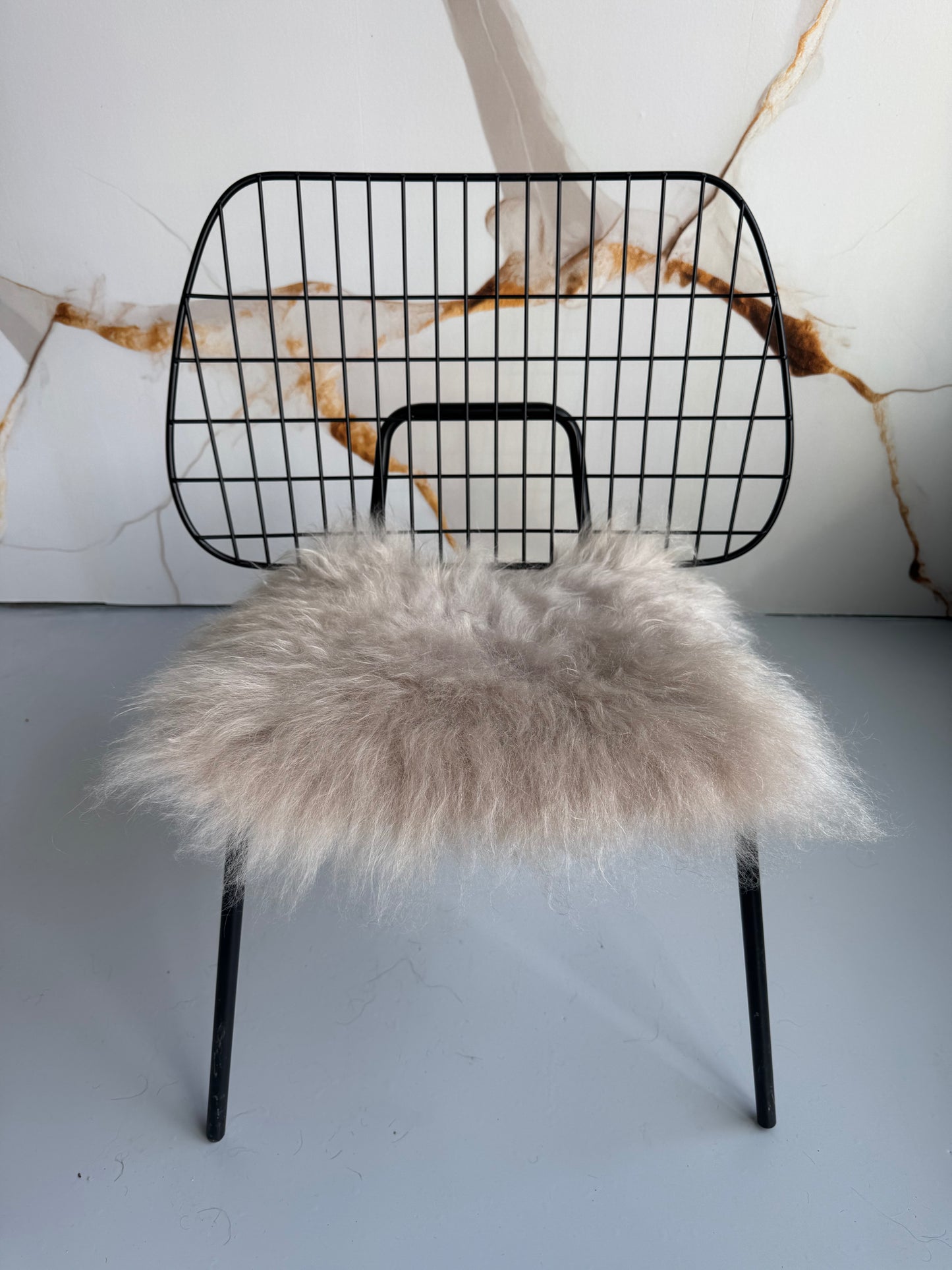 B Grade Nude Long Wool Icelandic Sheepskin Chair Pad