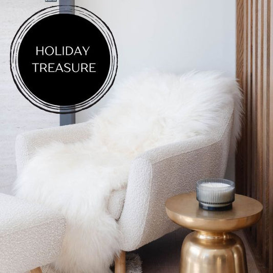 Piel de oveja islandesa doble blanca