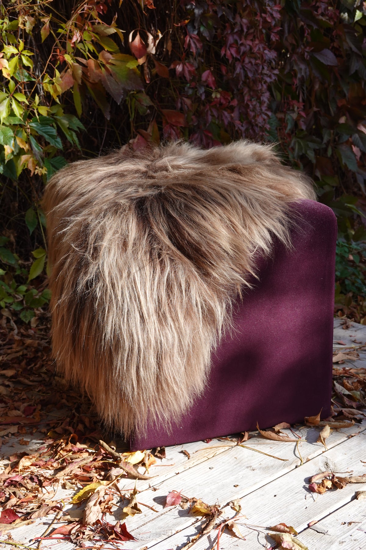 Peau de mouton islandais marron foncé