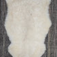 ONE OF THE KIND Icelandic Shorn White/Cream Sheepskin - Black Sheep (White Light)