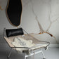 ONE OF A KIND White Medium Wool Gotland Sheepskin with baby grey