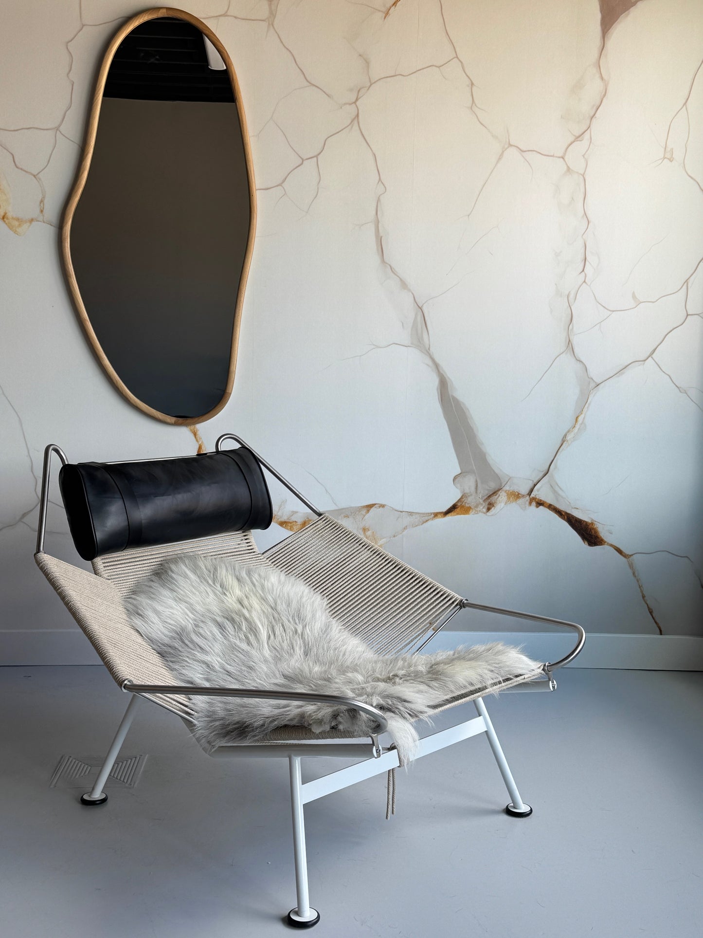 ONE OF A KIND Small Light Grey Welsh Sheepskin