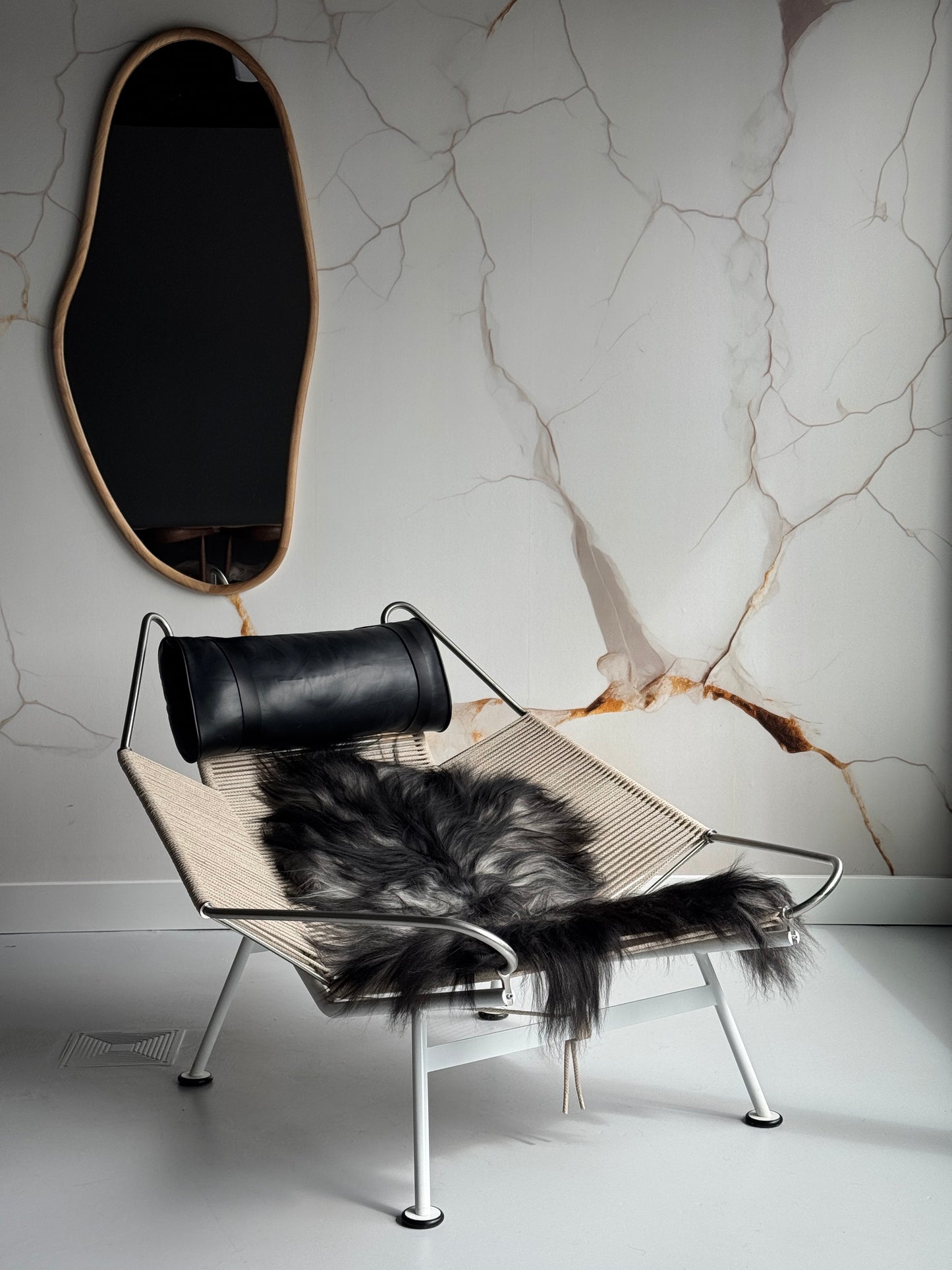 ONE OF A KIND Small Dark Natural Grey Icelandic Sheepskin
