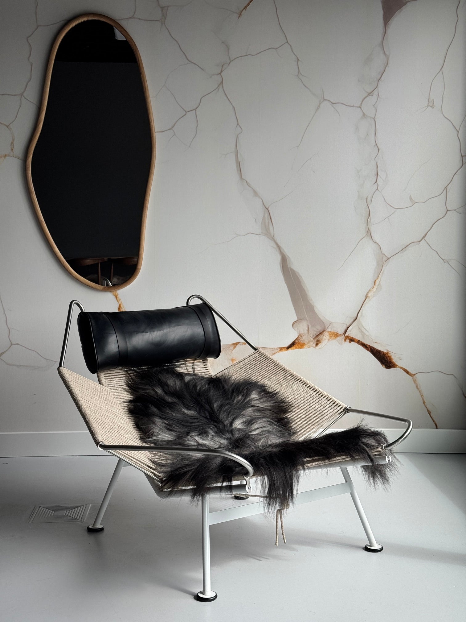 ONE OF A KIND Small Dark Natural Grey Icelandic Sheepskin