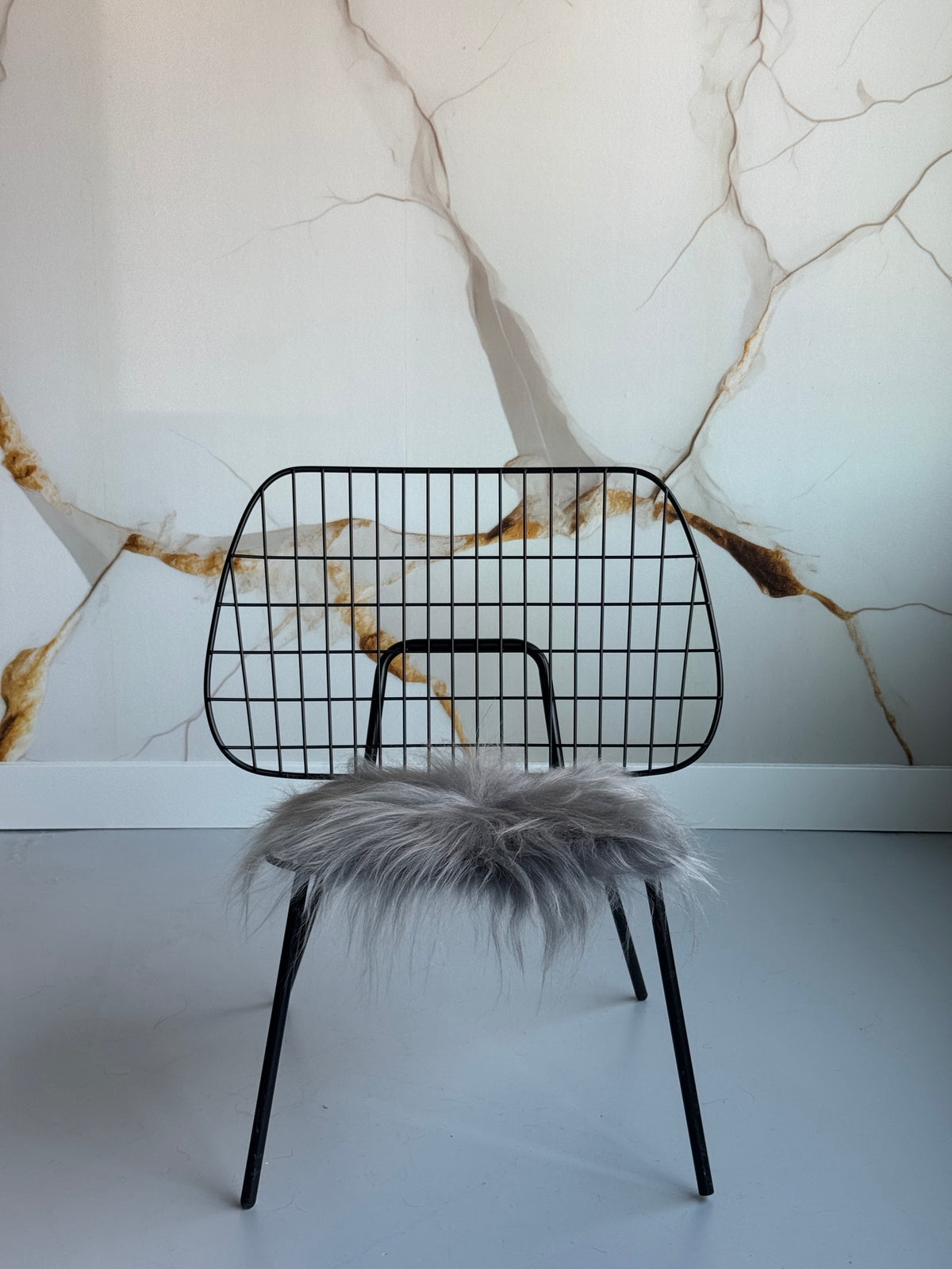 Silver Icelandic Sheepskin Chair Pad 12" x 12"