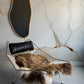 ONE OF A KIND Natural Brown with White Splashes Icelandic Sheepskin