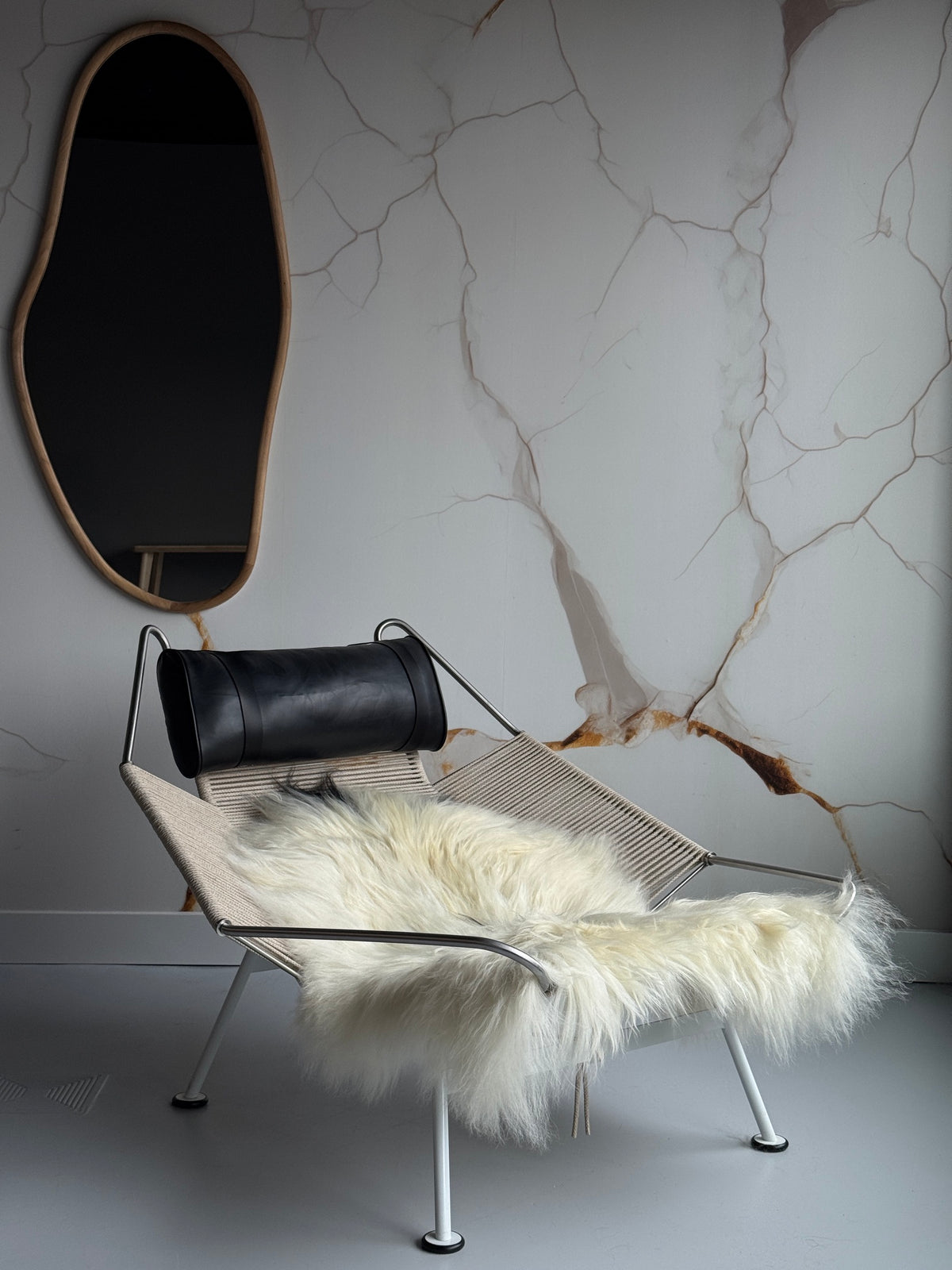 ONE OF A KIND White/Yellow Icelandic Sheepskin