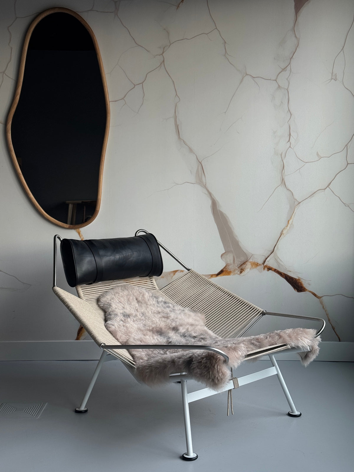 ONE OF A KIND Shorn Nude "Marble" Icelandic Sheepskin