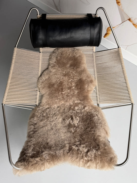 ONE OF A KIND Large Shorn Dark Nude Icelandic Sheepskin