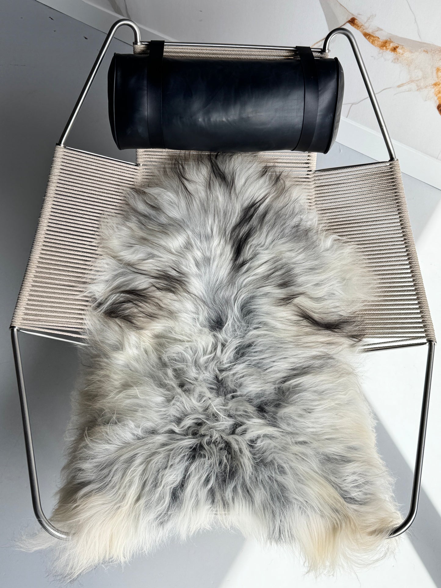 ONE OF A KIND Light Natural Grey Icelandic Sheepskin