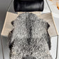 ONE OF A KIND Symmetrical Light Grey Pattern Medium Wool Gotland Sheepskin