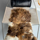 ONE OF A KIND Natural Bright Brown with White Icelandic Sheepskin