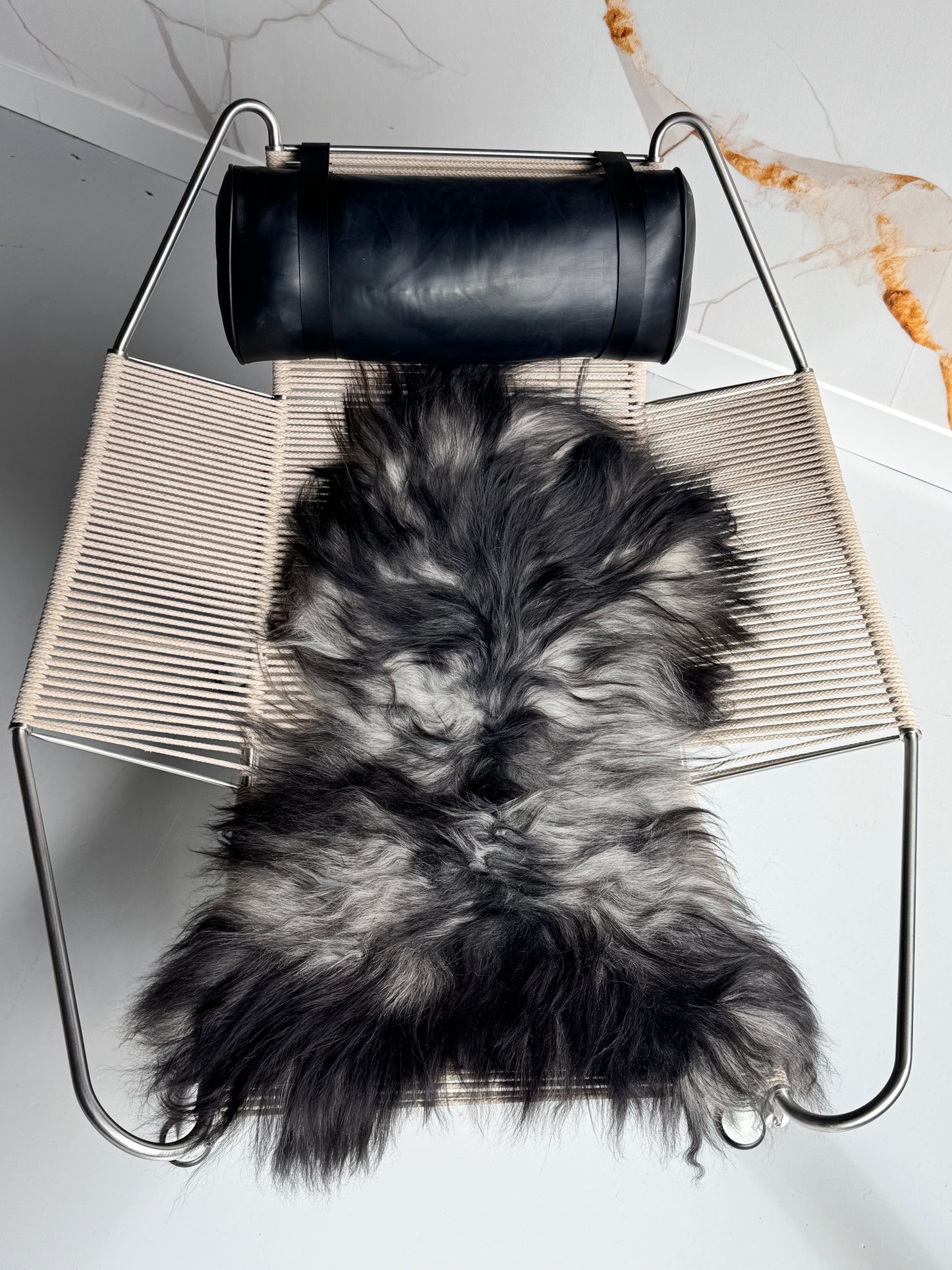 ONE OF A KIND Small Dark Natural Grey Icelandic Sheepskin