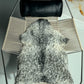 ONE OF A KIND Silver with Black Stripe Medium Wool Gotland Sheepskin